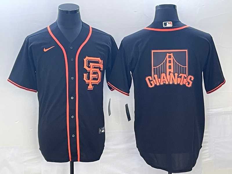 Men%27s San Francisco Giants Black Team Big Logo Cool Base Stitched Baseball Jersey->san diego padres->MLB Jersey